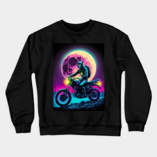 Cyber Monkey Riding Dirt Bike Crewneck Sweatshirt